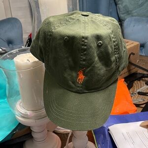 Polo by Ralph Lauren Green Cap with Orange Logo